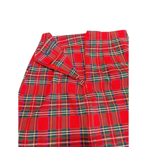 Brandy Melville High Waist Mini Skirt 90s Tartan Plaid Holiday Womens Waist 22/S - Picture 3 of 10